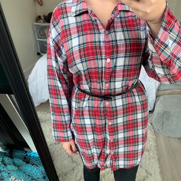 Vintage Plaid Flannel Dress - Picture 3 of 8